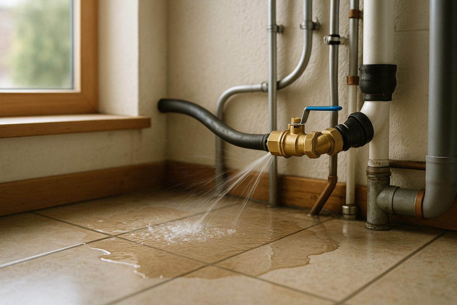 Gesprongen waterleiding in een huis in Den Haag - vervelende situatie